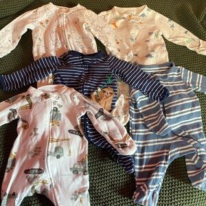5 pack carters newborn sleepers